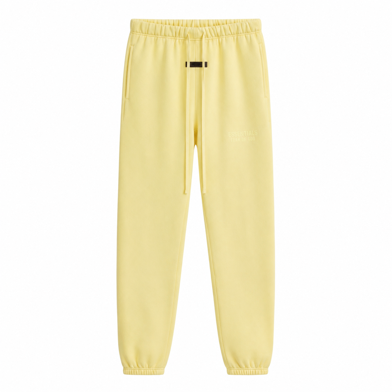 AMBERELLE Double Bar Fleece Joggers in cream