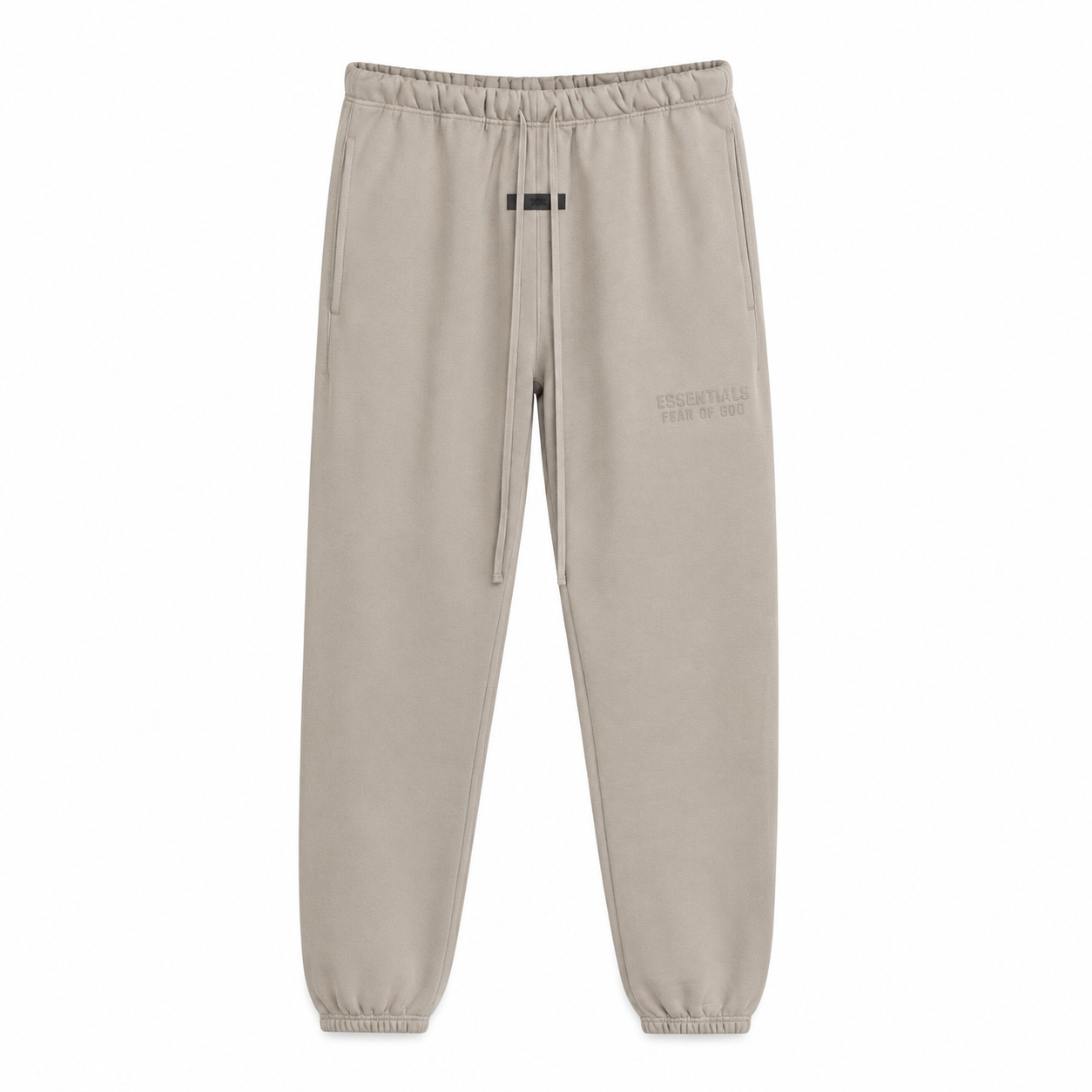 AMBERELLE Double Bar Fleece Joggers in light heather grey