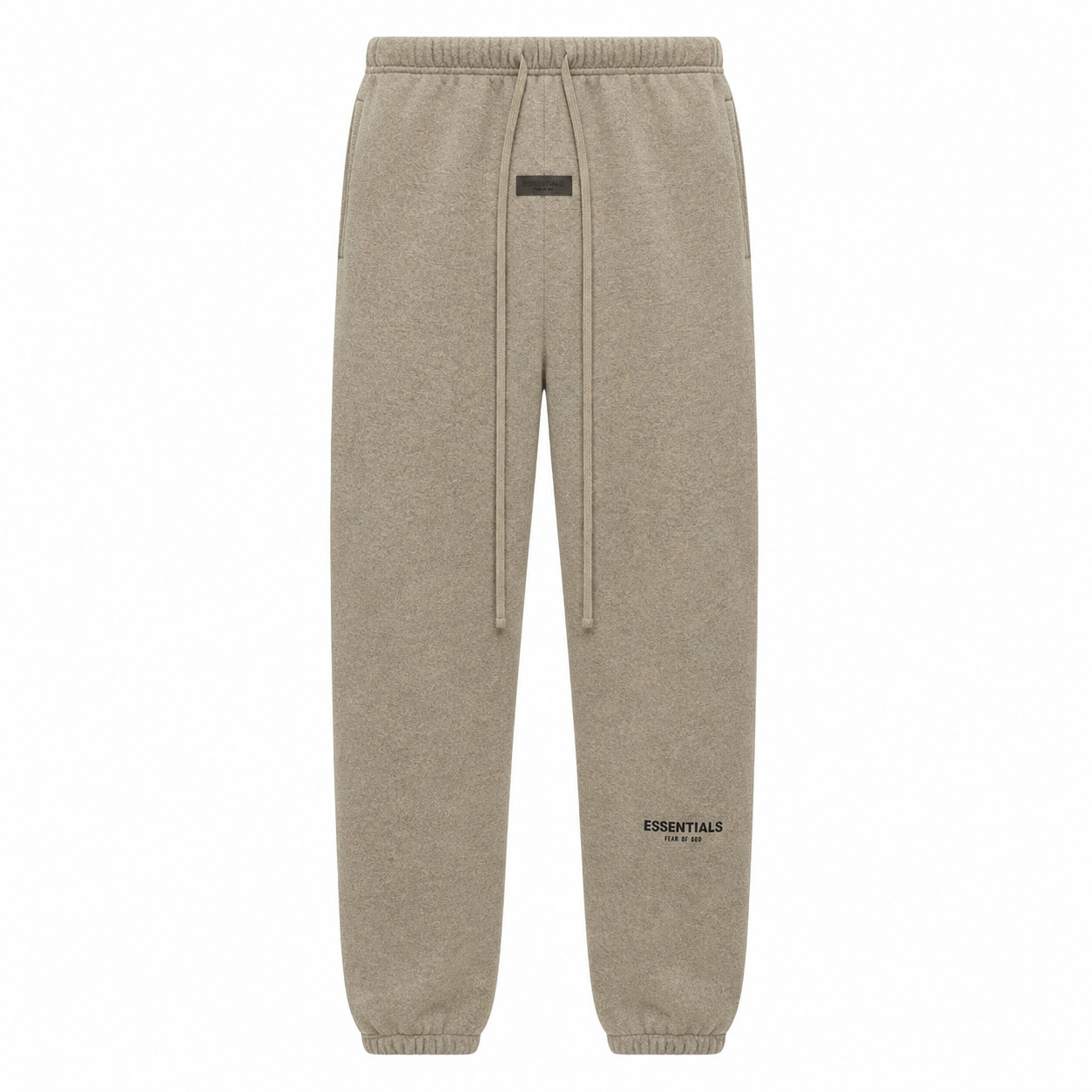 AMBERELLE Flocked Logo Tapered Joggers in light heather grey