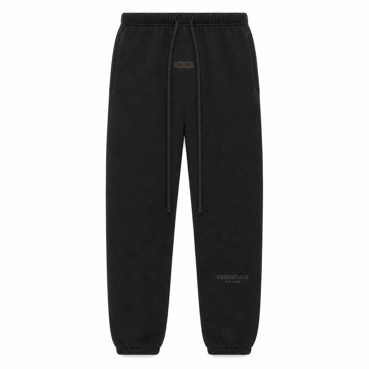 AMBERELLE Flocked Logo Tapered Joggers in light heather grey