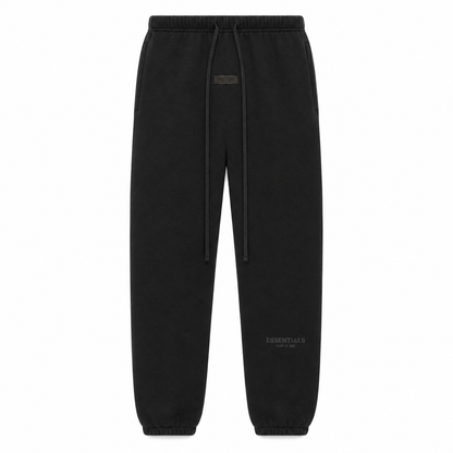 AMBERELLE Flocked Logo Tapered Joggers in light heather grey
