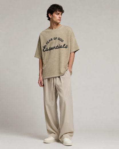 AMBERELLE Training 90s Oversized T-Shirt in light heather grey