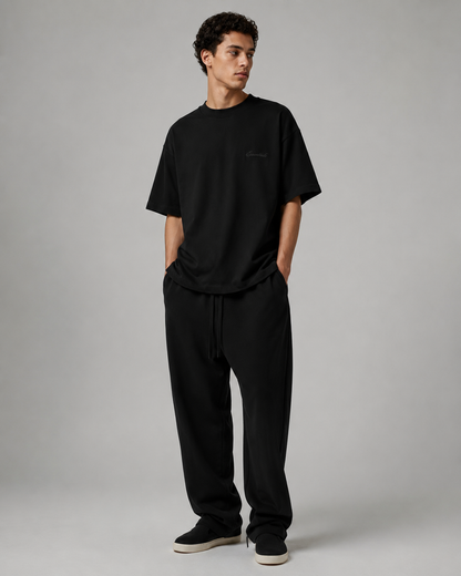 AMBERELLE SS26 Classic Micro Logo T-Shirt in black