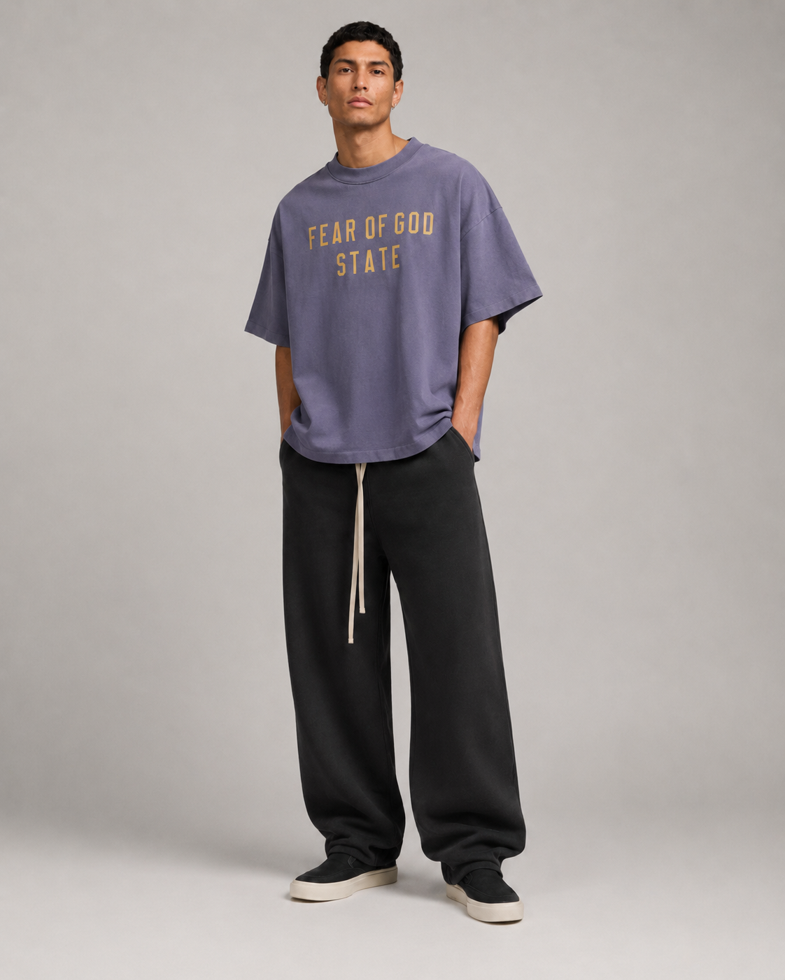 AMBERELLE State Letter Graphic Oversized T-Shirt in yellow
