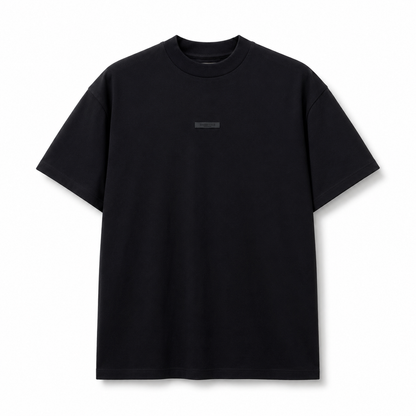 AMBERELLE Oversized Minimal Logo T-Shirt in beige