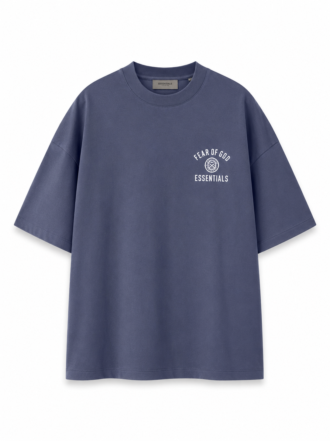 AMBERELLE Mini Crest Logo Short Sleeve Tee in navy