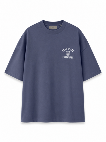 AMBERELLE Mini Crest Logo Short Sleeve Tee in navy