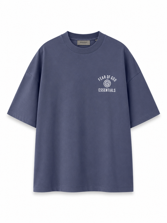 AMBERELLE Mini Crest Logo Short Sleeve Tee in navy