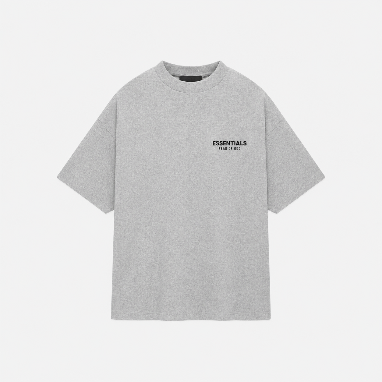 AMBERELLE Holiday Back Logo Short Sleeve Tee in light heather grey