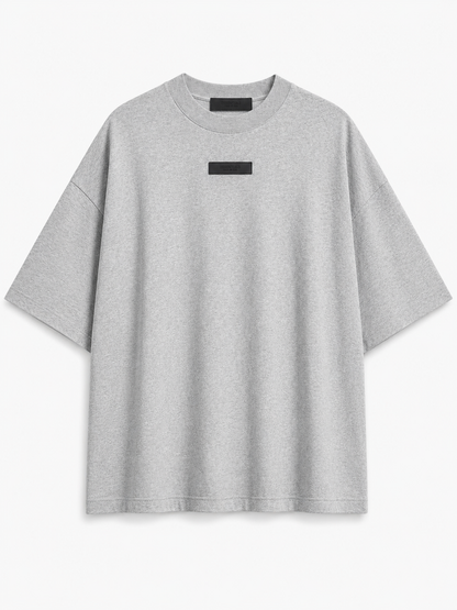 AMBERELLE Silicone Patch Short Sleeve Tee in black