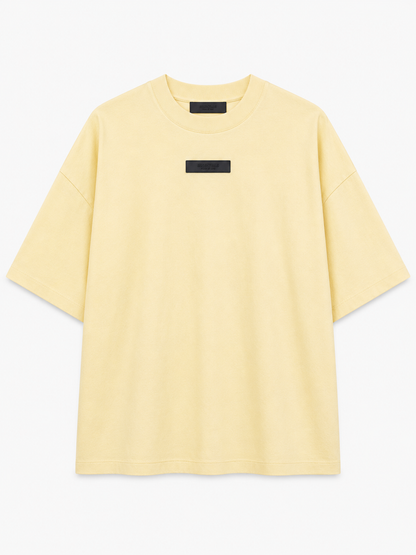 AMBERELLE Silicone Patch Short Sleeve Tee in black