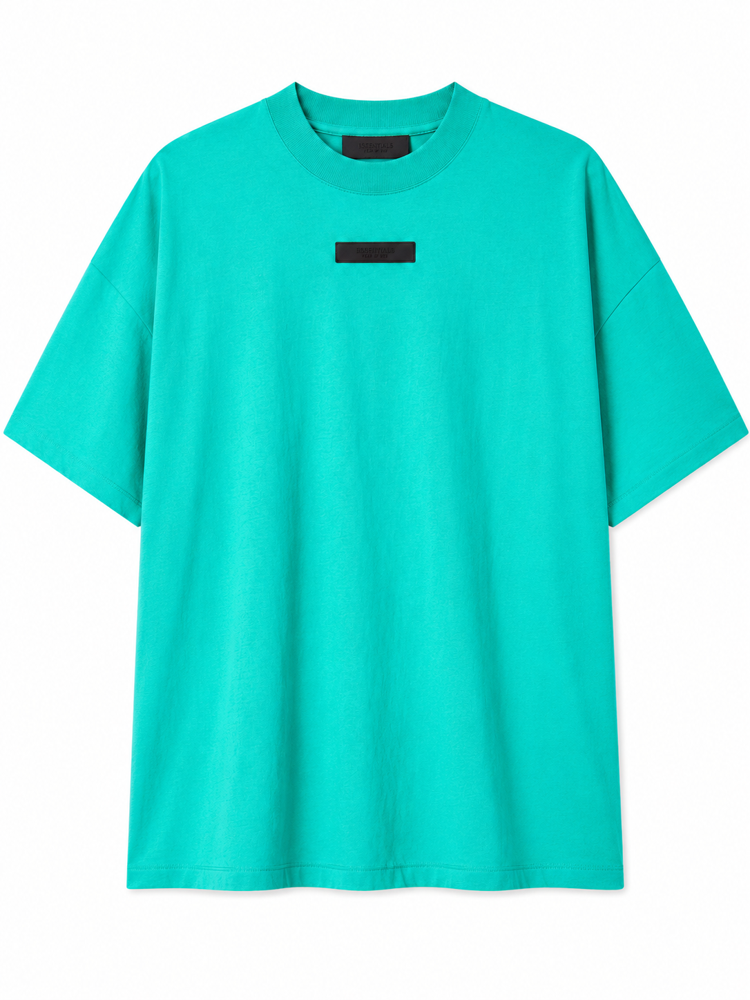 AMBERELLE Silicone Patch Short Sleeve Tee in light heather grey