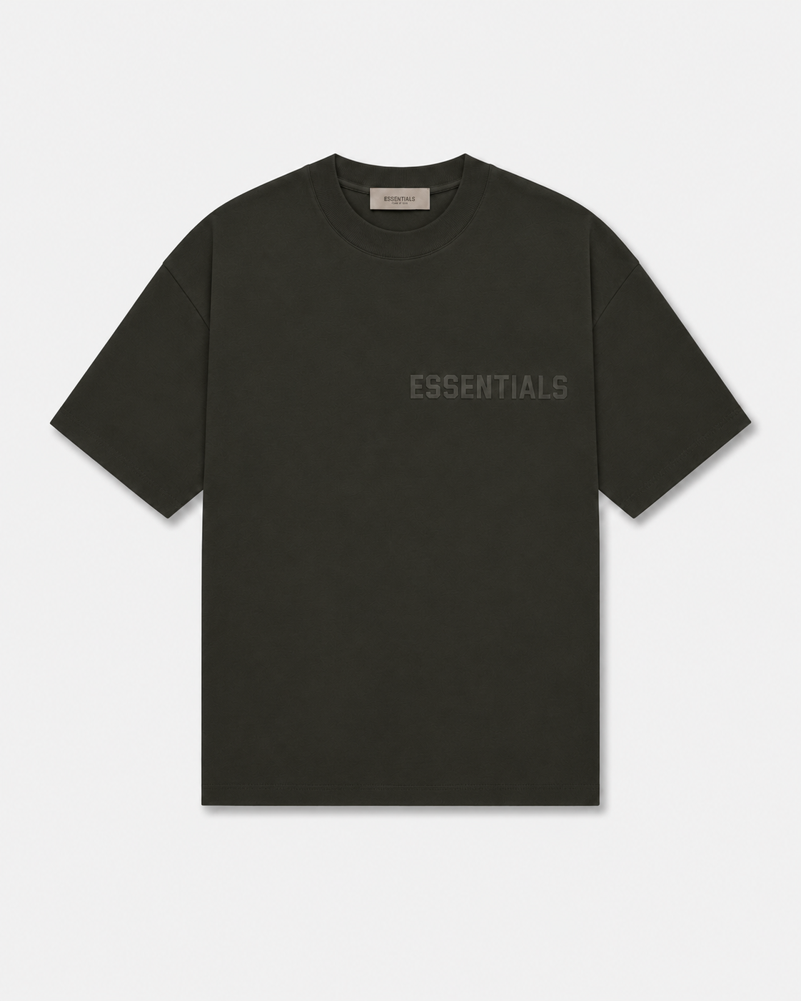 AMBERELLE Tonal Silicone Logo Short Sleeve Tee in beige