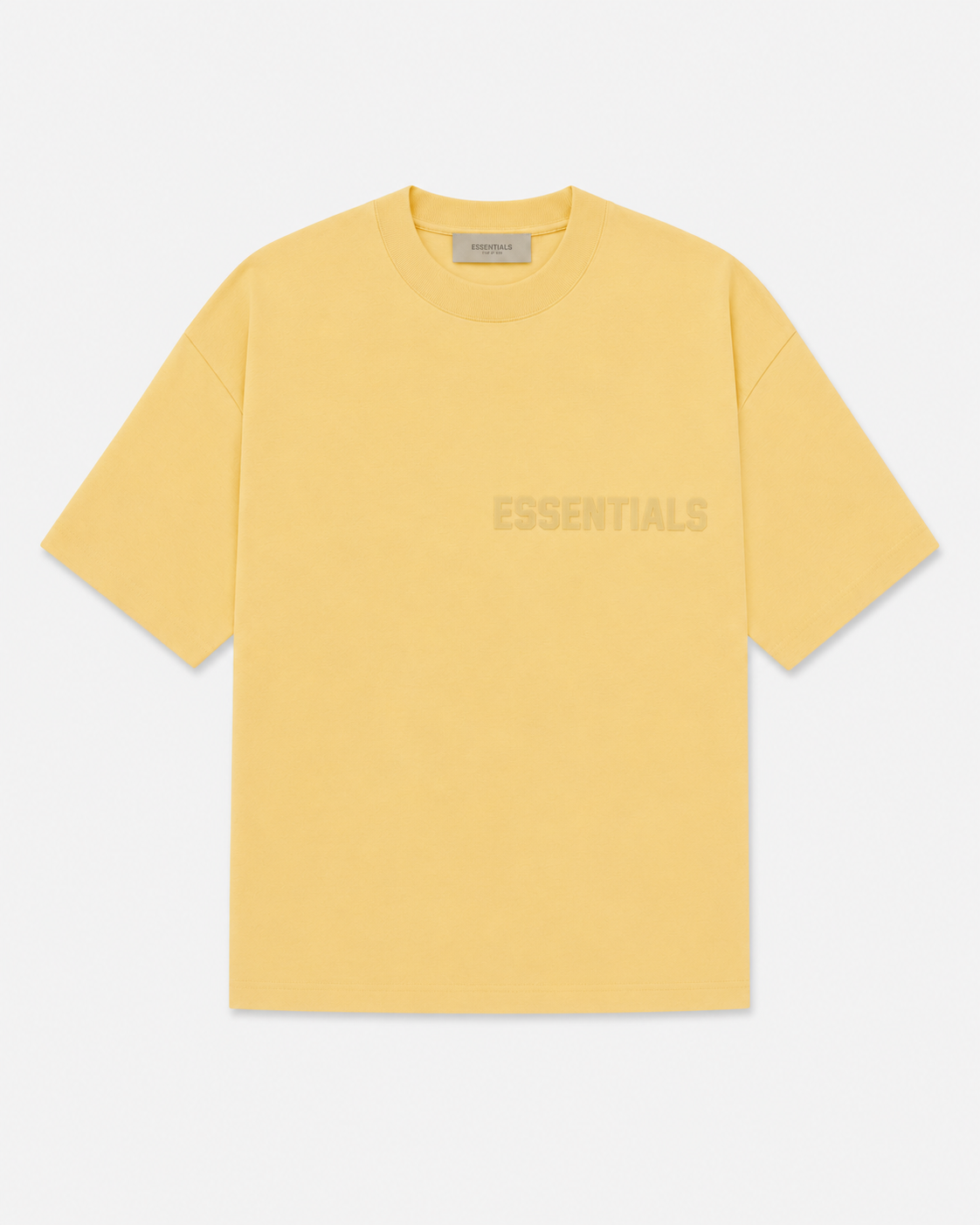 AMBERELLE Tonal Silicone Logo Short Sleeve Tee in light heather grey