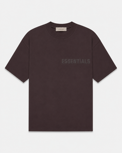 AMBERELLE Tonal Silicone Logo Short Sleeve Tee in light heather grey