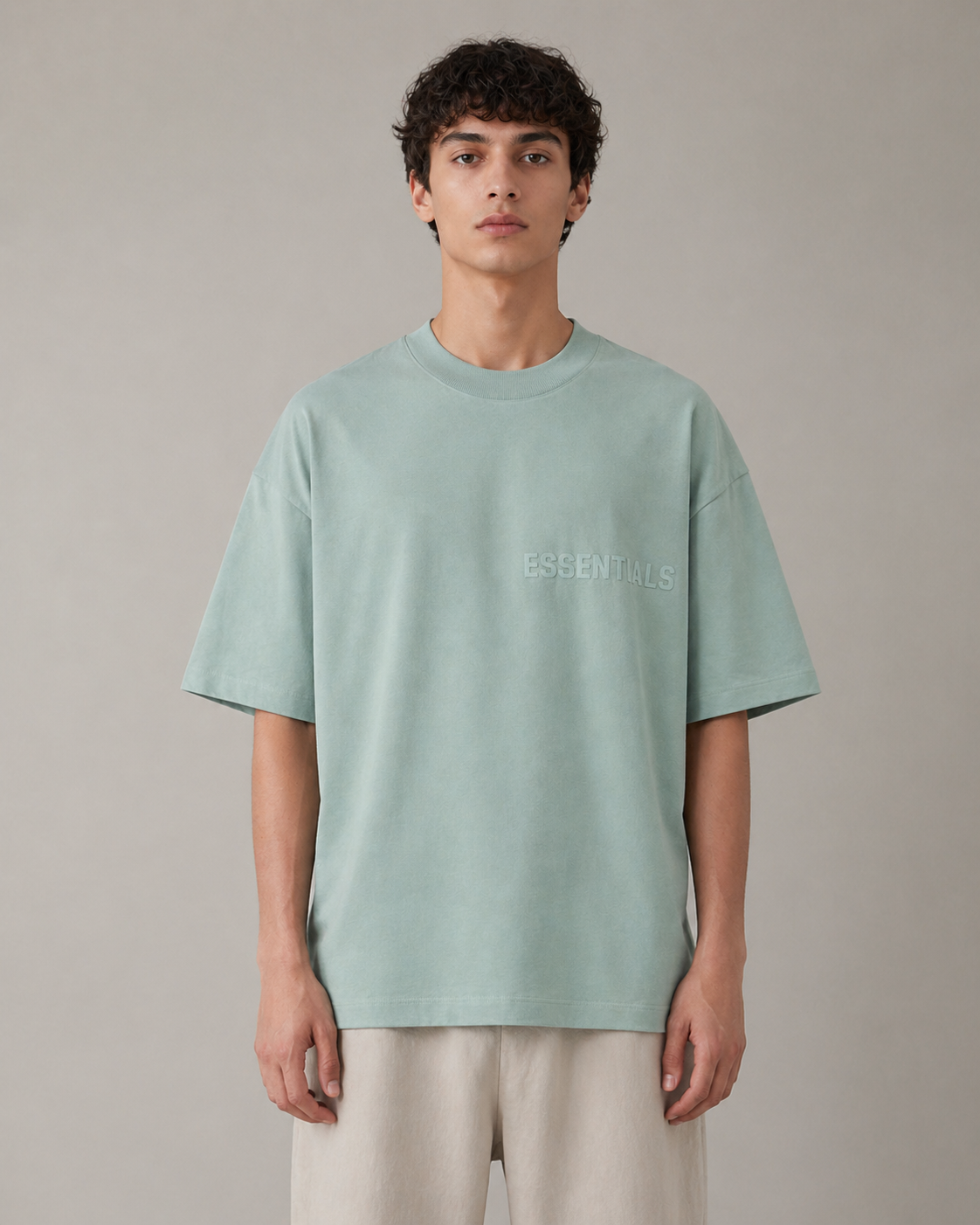 AMBERELLE Tonal Silicone Logo Short Sleeve Tee in black