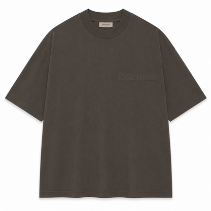 AMBERELLE Tonal Flocked Logo Short Sleeve Tee in yellow