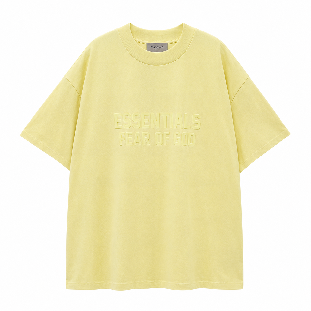 AMBERELLE Double-Line Flocked Logo Short Sleeve Tee in red