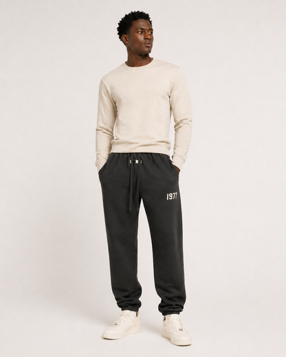 AMBERELLE 1977 Fleece Joggers Sweatpants in gray