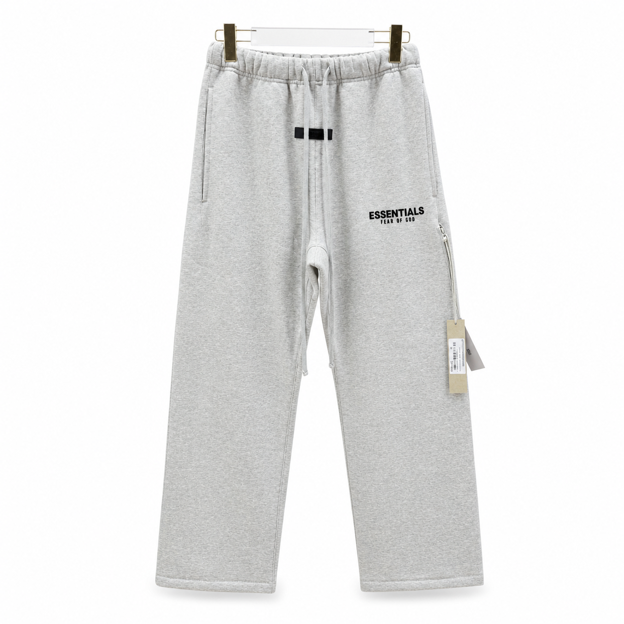 AMBERELLE Core Flocked Logo Straight Sweatpants in black