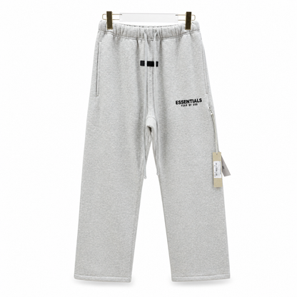 AMBERELLE Core Flocked Logo Straight Sweatpants in black