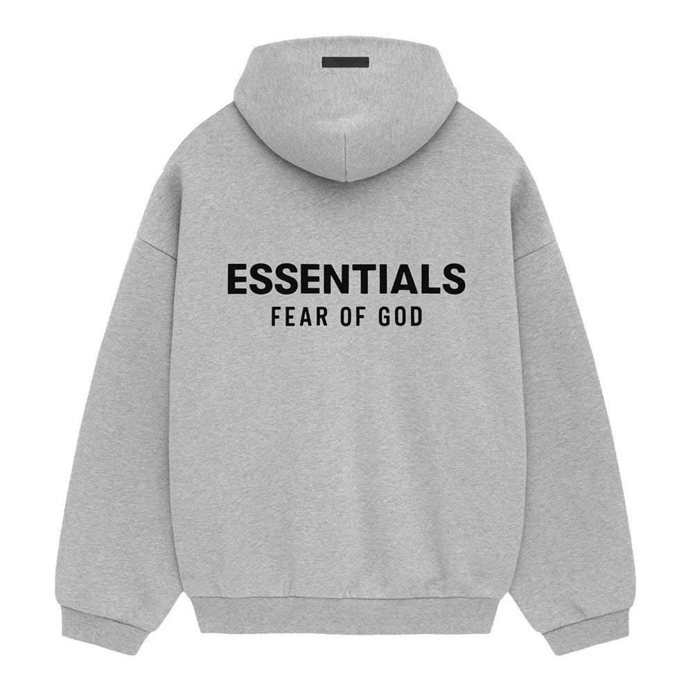 AMBERELLE Holiday Back Logo Fleece Hoodie in black