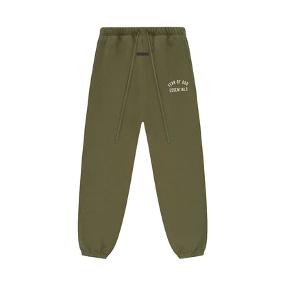 AMBERELLE Bold Letter Graphic Fleece Sweatpants in light heather grey