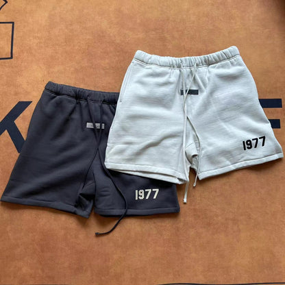 AMBERELLE 1977 Fleece Drawstring Sweatshorts in black