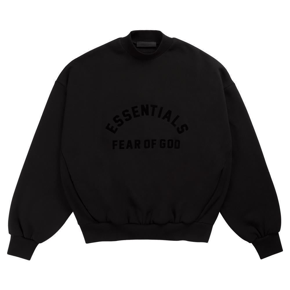 AMBERELLE Tonal Arc Logo Fleece Sweatshirt in black