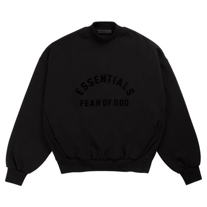 AMBERELLE Tonal Arc Logo Fleece Sweatshirt in black
