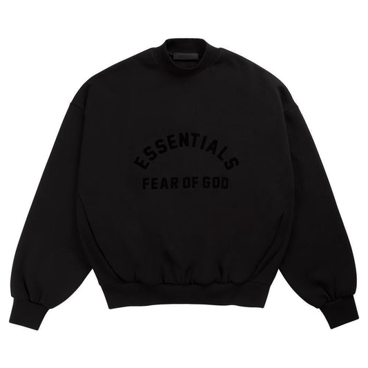 AMBERELLE Tonal Arc Logo Fleece Sweatshirt in black