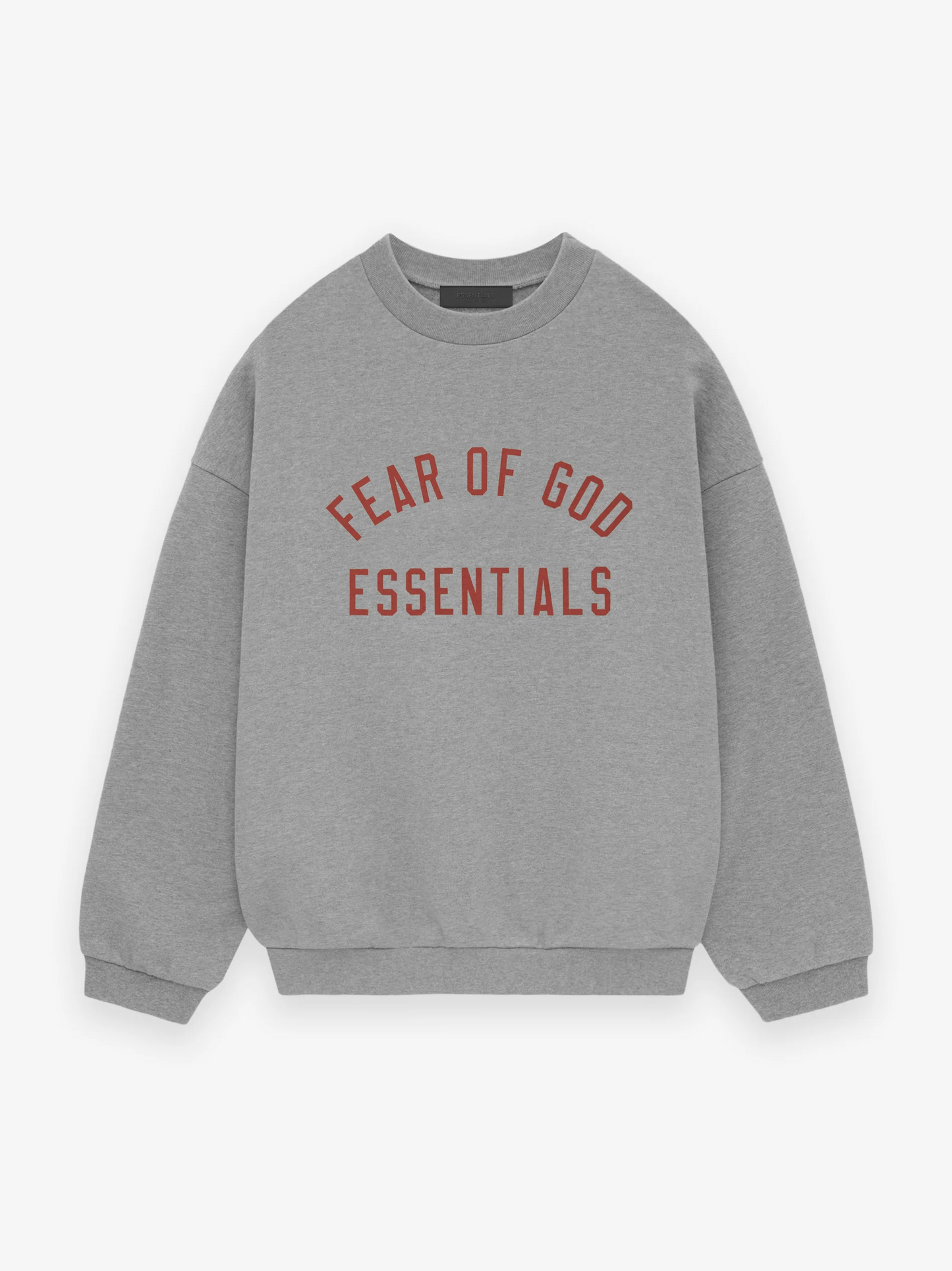 AMBERELLE Arc Letter Fleece Crewneck Sweatshirt in dark green
