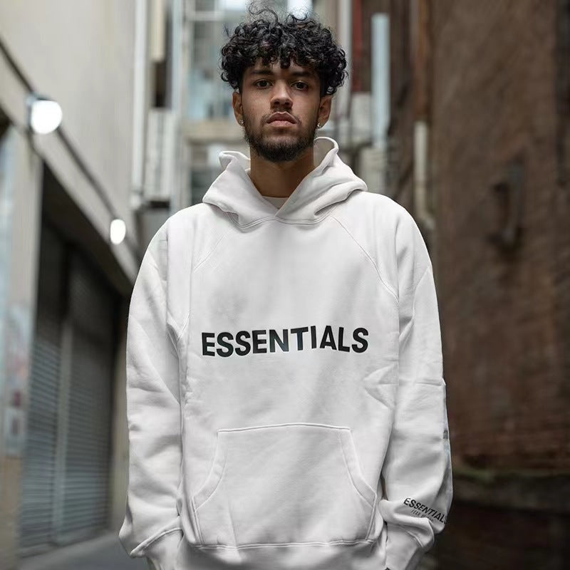 AMBERELLE Side Logo Oversized Fleece Hoodie in white