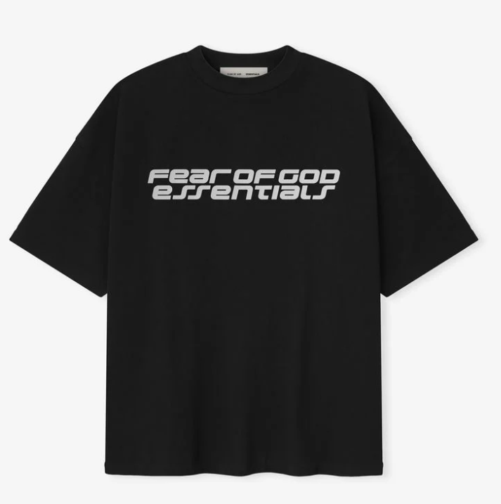 AMBERELLE Racing Logo Boxy T-Shirt in black