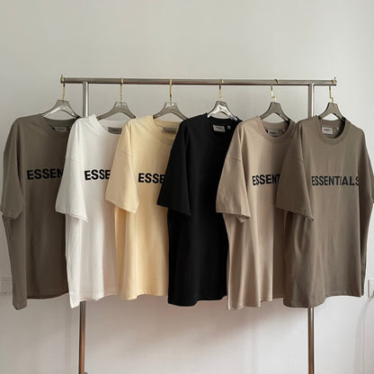 AMBERELLE Classic Logo Short Sleeve Tee in dark taupe