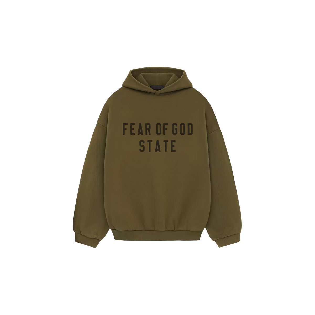 AMBERELLE Collegiate Graphic Fleece Hoodie in cream