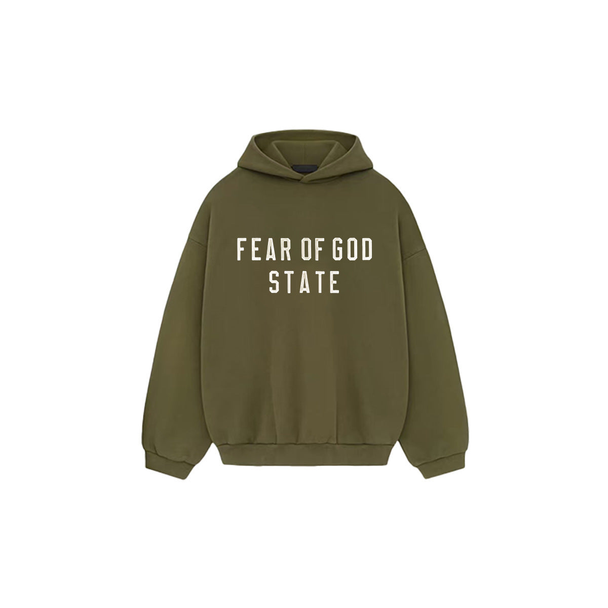 AMBERELLE Collegiate Graphic Fleece Hoodie in cream