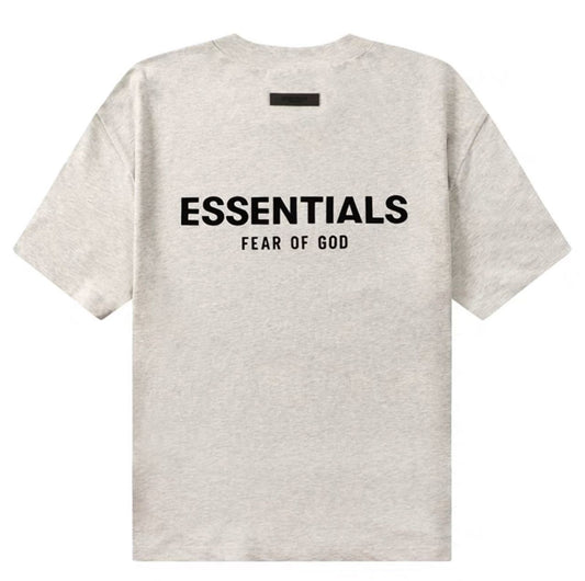 AMBERELLE Flocked Logo Oversized T-Shirt in cream