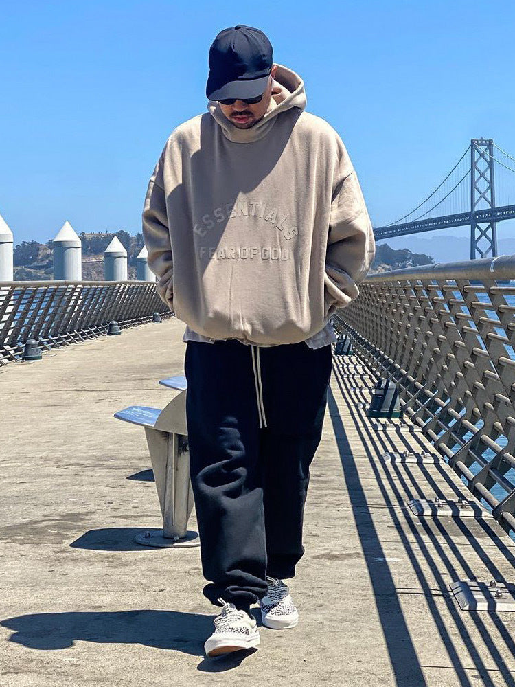 AMBERELLE Arched Logo Fleece Hoodie hoodie