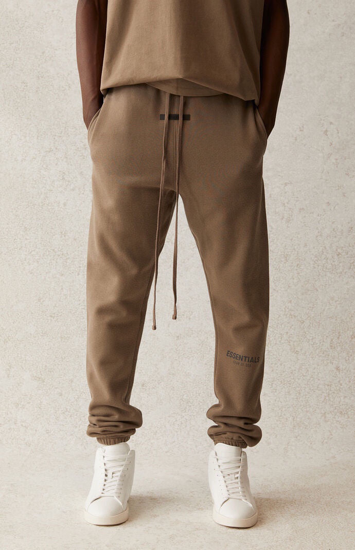 AMBERELLE 21FW Logo Fleece Joggers in light heather grey