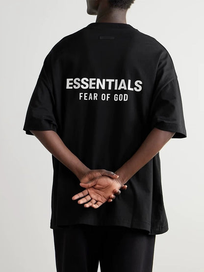 AMBERELLE Holiday Back Logo Short Sleeve Tee in black