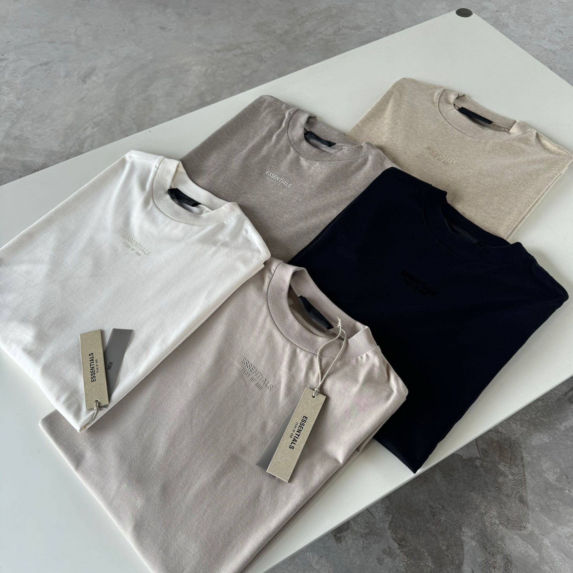 AMBERELLE Cloud Soft Minimal Logo Short Sleeve Tee in cream