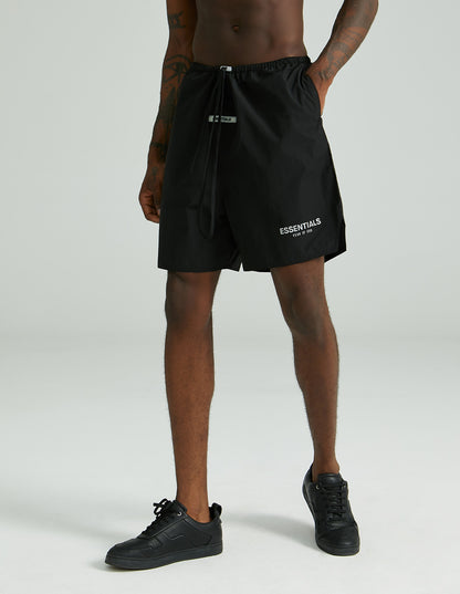 AMBERELLE Lightweight Logo Utility Shorts in black