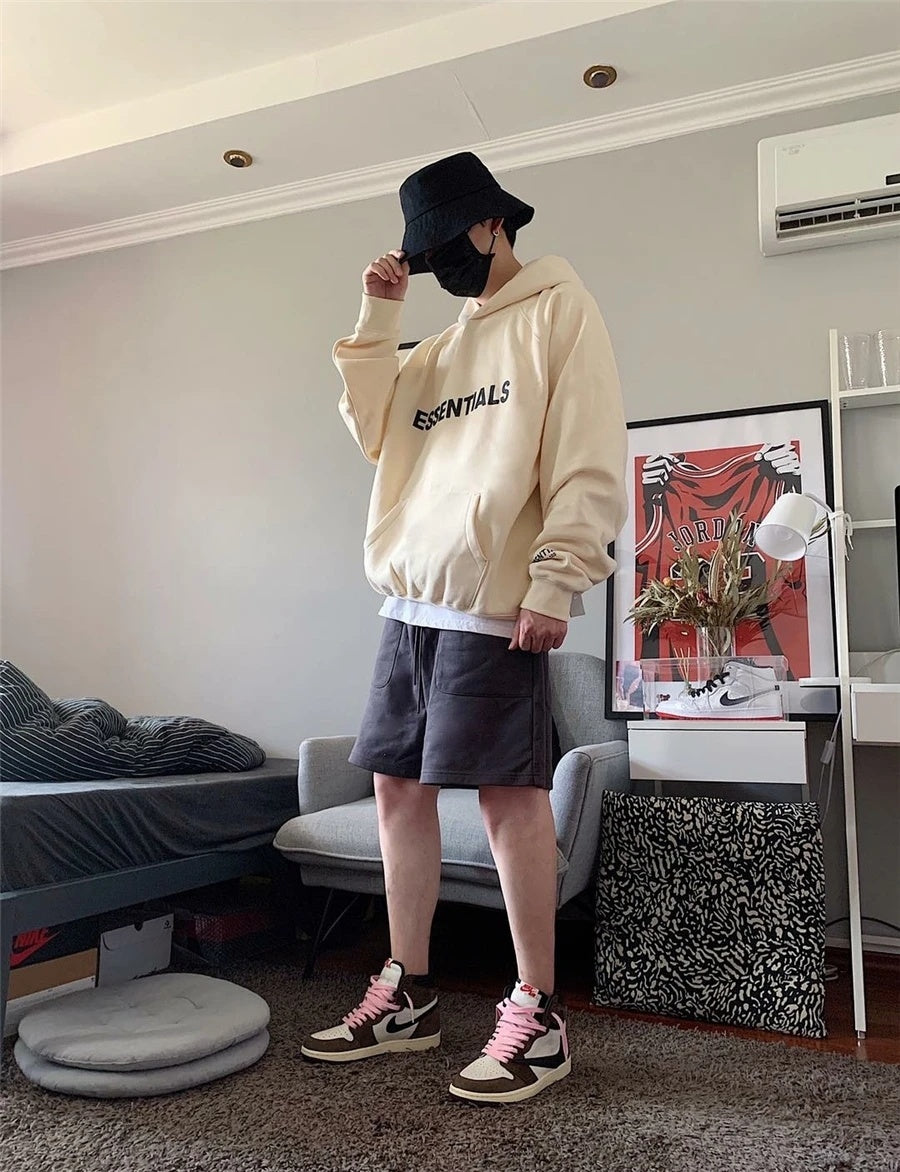 AMBERELLE Side Logo Oversized Fleece Hoodie in black