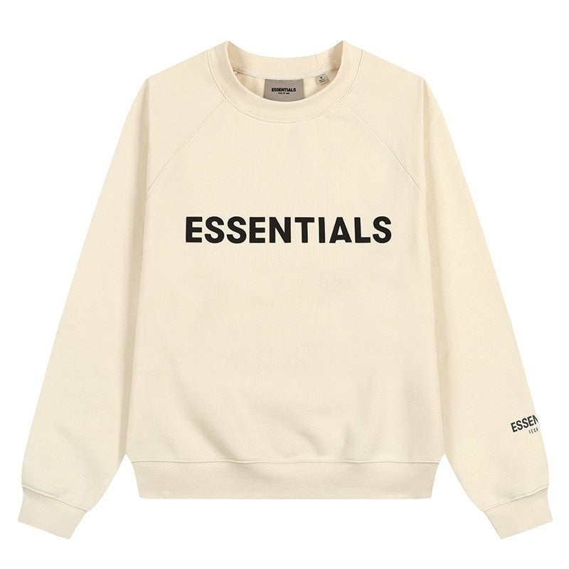 AMBERELLE Core Letter Logo Crewneck Sweatshirt in white