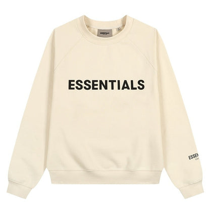 AMBERELLE Core Letter Logo Crewneck Sweatshirt in white