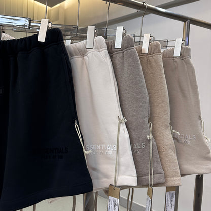 AMBERELLE Cloud Plush Logo Sweatshorts in dark taupe