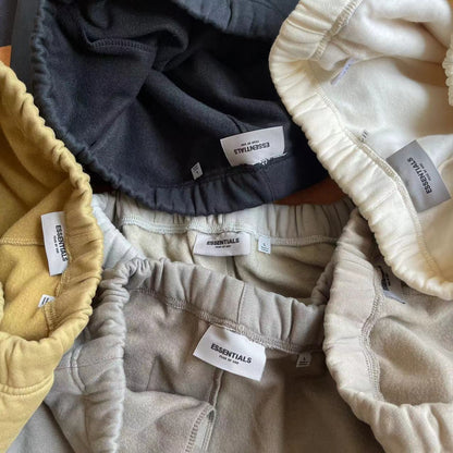 AMBERELLE Multi-Color Logo Fleece Sweatshorts in dark taupe