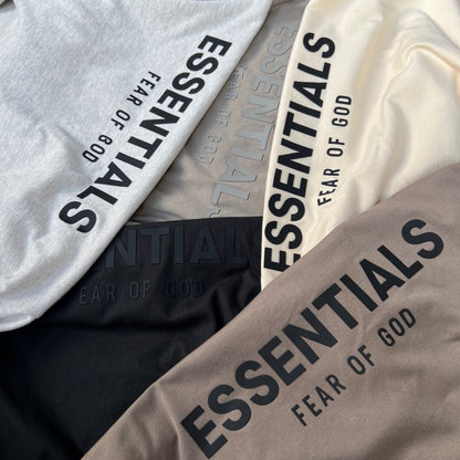 AMBERELLE Back Logo Long Sleeve Tee in light heather grey