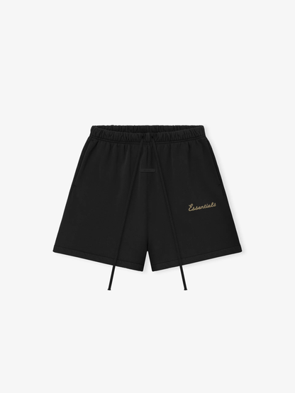 AMBERELLE Faded Logo Fleece Sweatshorts in light heather grey